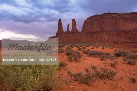 Sandstone Rock Formations, Monument Valley, Monument Valley Navajo Tribal Park, Arizona, USA