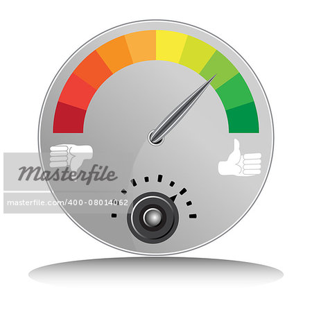 An image of a like and dislike meter.