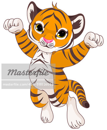 Illustration of very cute tiger
