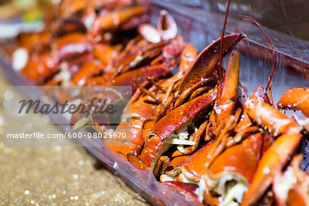 Close-up of Lobsters on Ice Close-up of Lobsters on Ice