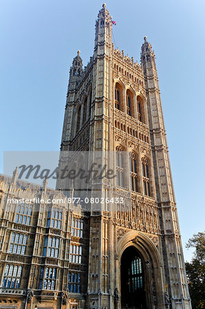 United Kingdom, London, Westminster district, Neo-Gothic tower of the Houses of Parliament