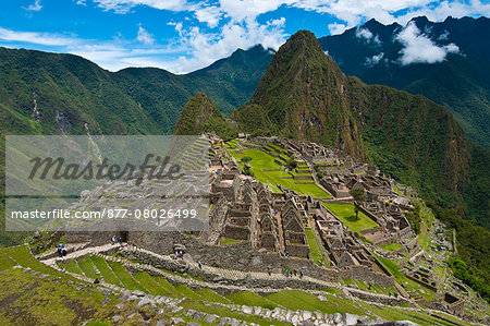 South America, Peru, Cuzco region, Urubamba Province, Unesco World heritage since 1983, Machu Picchu ("old mountain"), global view