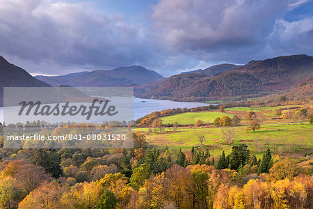 Ullswater from Gowbarrow Fell, Lake District National Park, Cumbria, England, United Kingdom, Europe