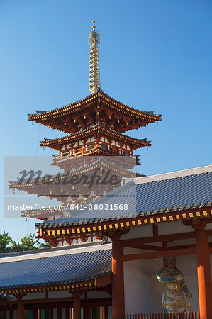 West Pagoda at Yakushiji Temple, UNESCO World Heritage Site, Nara, Kansai, Japan, Asia