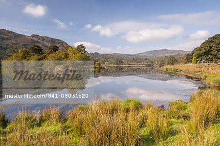 The still water of Rydal Water in the Lake District National Park, Cumbria, England, United Kingdom, Europe