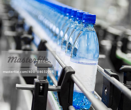 Close up of bottle industry