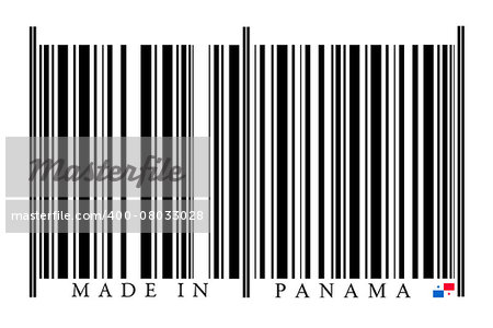 Panama Barcode on white background