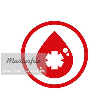 Drop of blood vector icon.