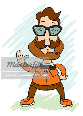 man in fashion clothes isolated on light background