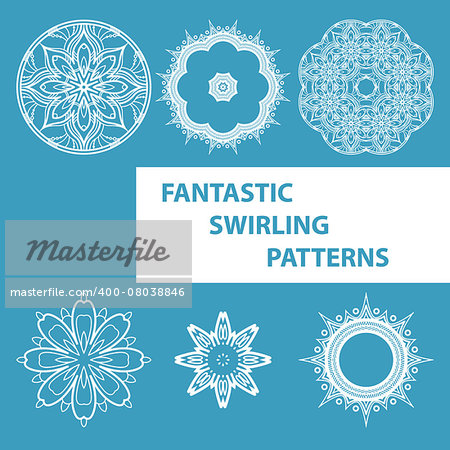 Blue Round Patterns