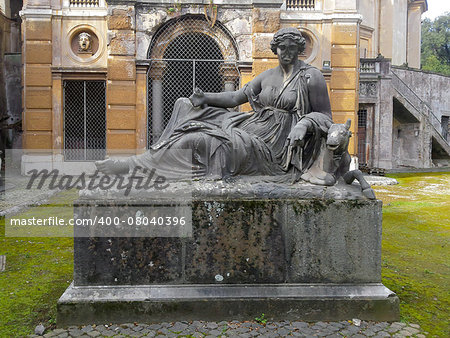 ROME - FEBRUARY 26: Abandoned Monument inside Villa Albani in Rome on February 26, 2015. The Villa was built between 1747 and 1767 by the architect Carlo Marchionni