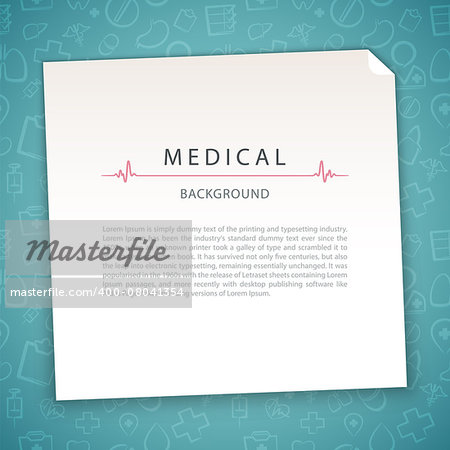 Aquamarine Medical Background. In the EPS file, each element is grouped separately. Clipping paths included in additional jpg format.