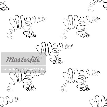 Polar bear seamless pattern in black and white Vector Illustration