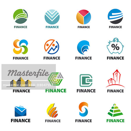 large collection of of vector logos Finance