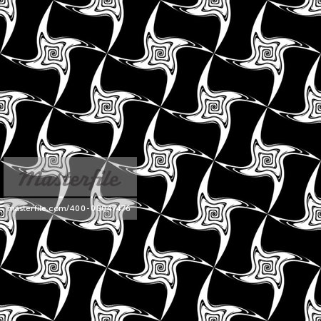 Design seamless vortex movement pattern. Abstract monochrome twisted background. Vector art. No gradient