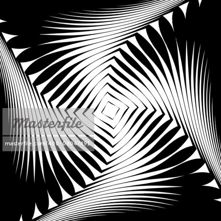 Design monochrome whirl movement background. Abstract lines torsion backdrop. Decoration element. Vector-art illustration. No gradient