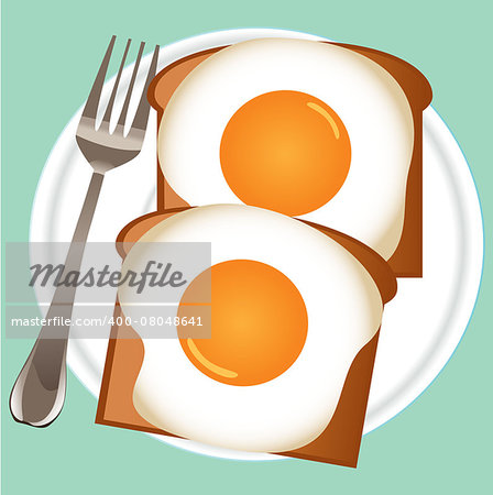 is an illustration of  breakfast eggs in eps file