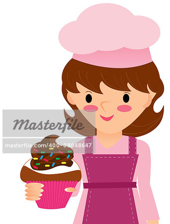 is an illustration cupcake pastry in eps file