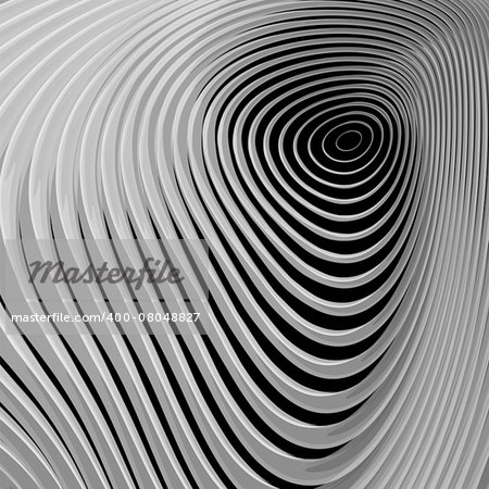 Design monochrome whirl circular motion background. Abstract striped distortion backdrop. Vector-art illustration. EPS10
