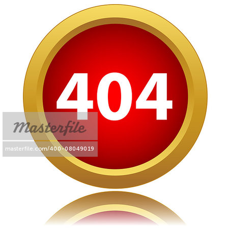 404 error sign on a white background. Vector illustration
