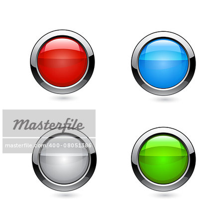 Vector buttons illustration on white background 10 eps.