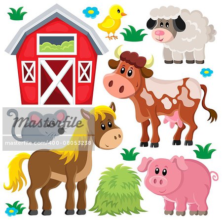 Farm animals set 2 - eps10 vector illustration.