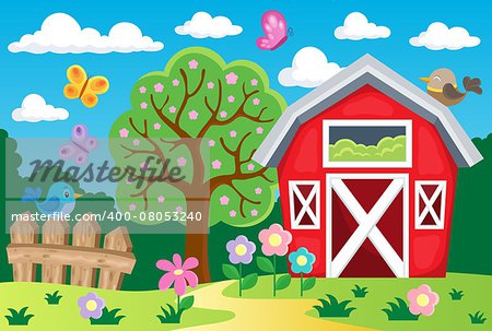 Farm topic background 1 - eps10 vector illustration.