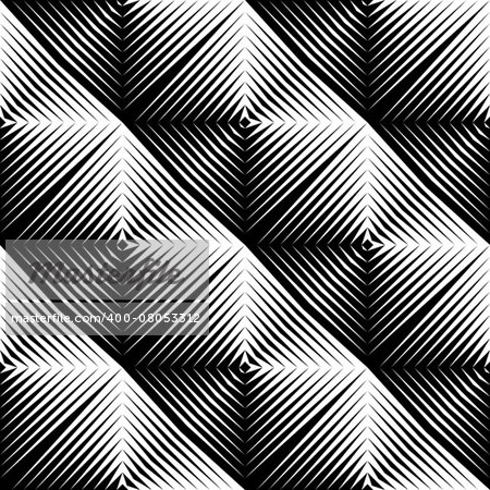 Design seamless square convex pattern. Abstract geometric monochrome background. Vector art. No gradient