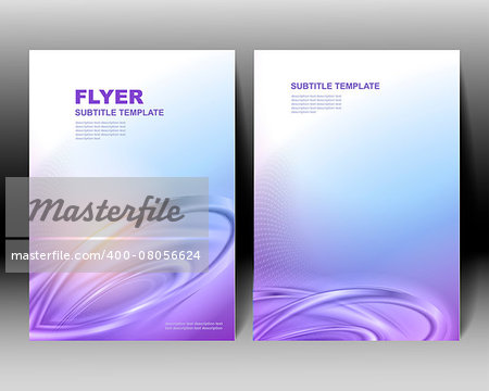 Vector brochure template blue design