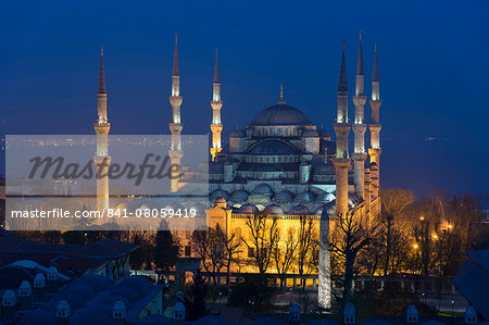 The Blue Mosque (Sultanahmet Camii) (Sultan Ahmet Mosque) (Sultan Ahmed Mosque), UNESCO World Heritage Site, Istanbul, Turkey, Europe