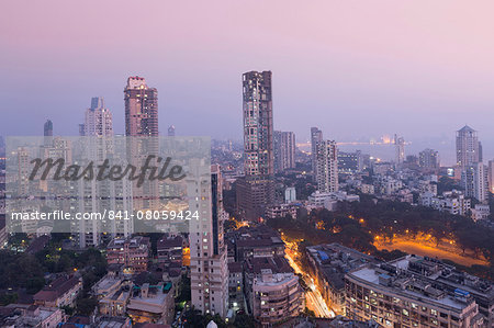 Mumbai skyline from Malabar Hill, Mumbai, Maharashtra, India, Asia