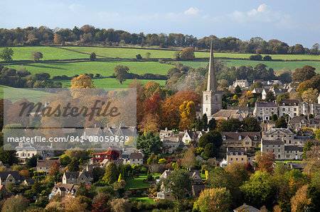 St. Mary's Parish Church and Village in autumn, Painswick, Cotswolds, Gloucestershire, England, United Kingdom, Europe