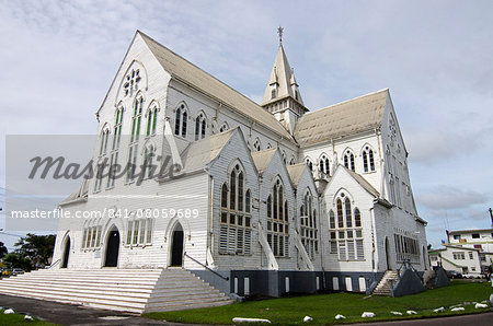 St. George's cathedral, one of the world's tallest wooden buildings, Georgetown, Guyana, South America