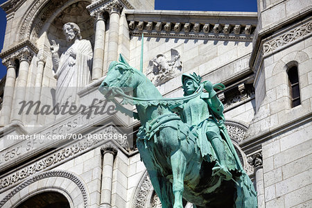 Joan of Arc Statue at Basilique du Sacre Coeur, Montmartre, Paris, France Joan of Arc Statue at Basilique du Sacre Coeur, Montmartre, Paris, France