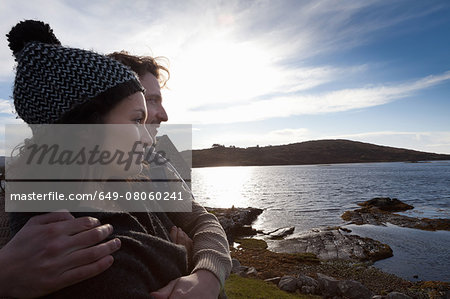 Couple by the coast, Connemara, Ireland