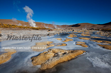 The El Tatio Geothermal Field, located in the Altiplano of northern Chile, South America