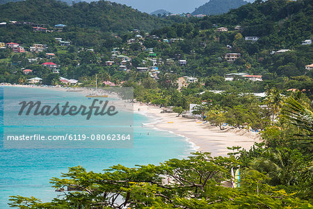 View over the beach of Grande Anse, Grenada, Windward Islands, West Indies, Caribbean, Central America