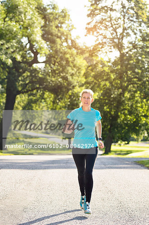 Woman jogging in park