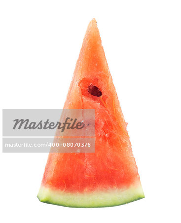 Slices of watermelon on white background