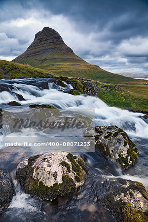 Image of Kirkjufell mountain on Snaefellsnes Peninsula, Iceland.