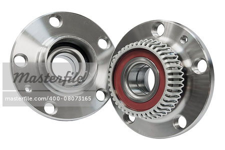 Hub bearing wheel of a car on a white background