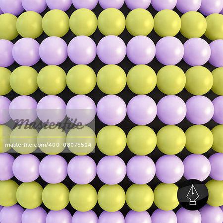 Abstract technology background with balls. Spheric pattern. 3d vector illustration.