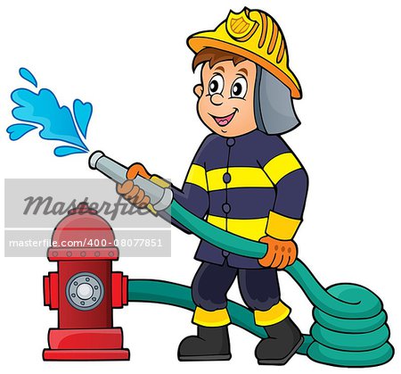 Firefighter theme image 1 - eps10 vector illustration.