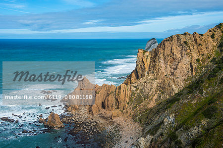 Rocky cliffs at Europe's most western point, Cabo da Roca, Portugal, Europe
