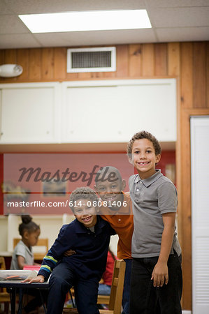 Children smiling in classroom