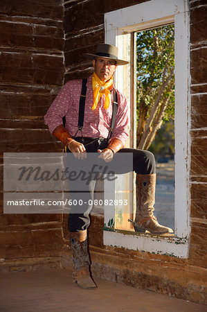 Portrait of Cowboy, Shell, Wyoming, USA