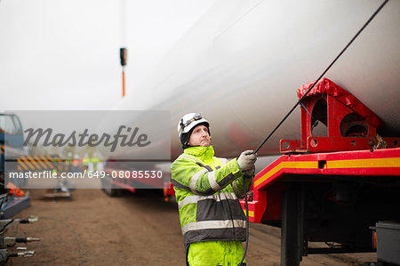 Engineer working on wind turbine