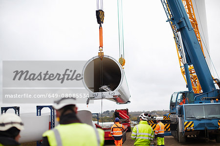 Engineers working on wind turbine