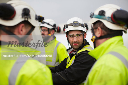 Engineers working on wind turbine