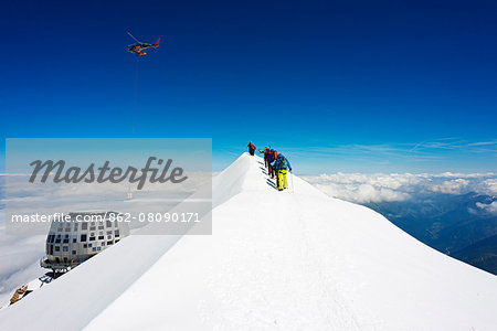 Europe, France, Haute Savoie, Rhone Alps, Chamonix Valley, Mont Blanc Gouter refuge Europe, France, Haute Savoie, Rhone Alps, Chamonix Valley, Mont Blanc Gouter refuge